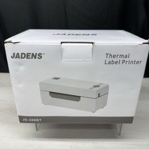 Jadens White Bluetooth Thermal Shipping Label Printer JD-268BT  Brand New